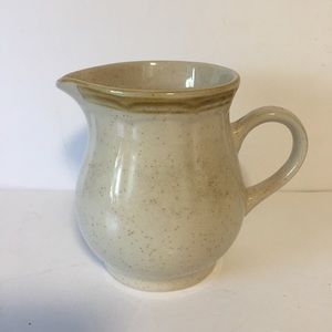 Vtg Cream Pitcher Crowne Manor Japan tan speckled EUC